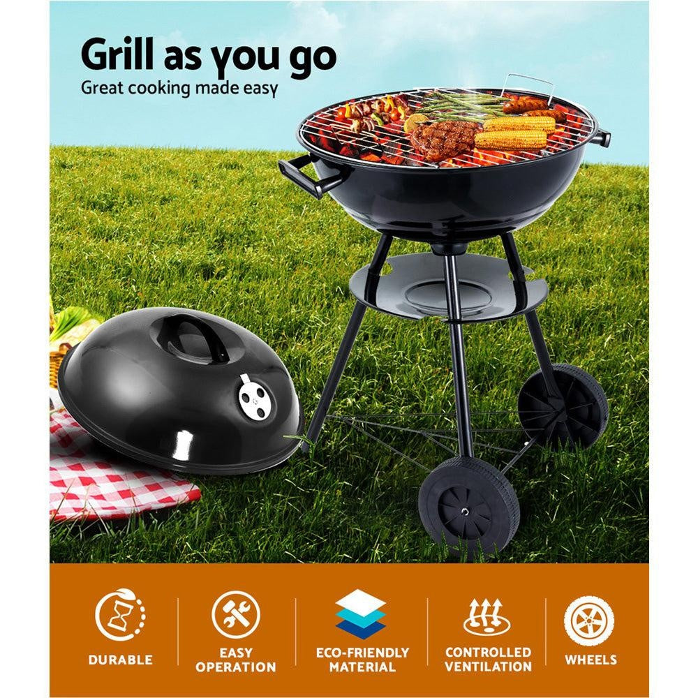 Grillz Charcoal BBQ Smoker Drill Outdoor Camping Patio Barbeque Steel Oven Deals499