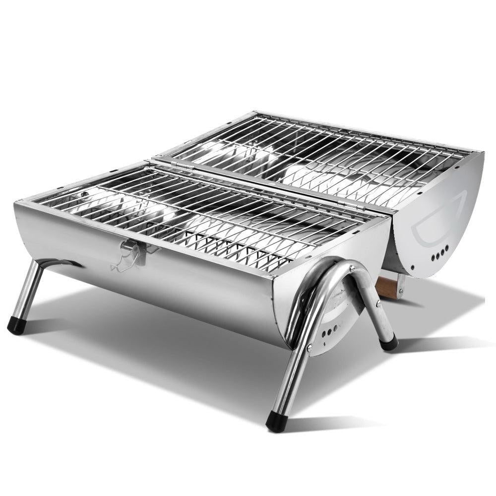 Grillz Portable BBQ Drill Outdoor Camping Charcoal Barbeque Smoker Foldable Deals499