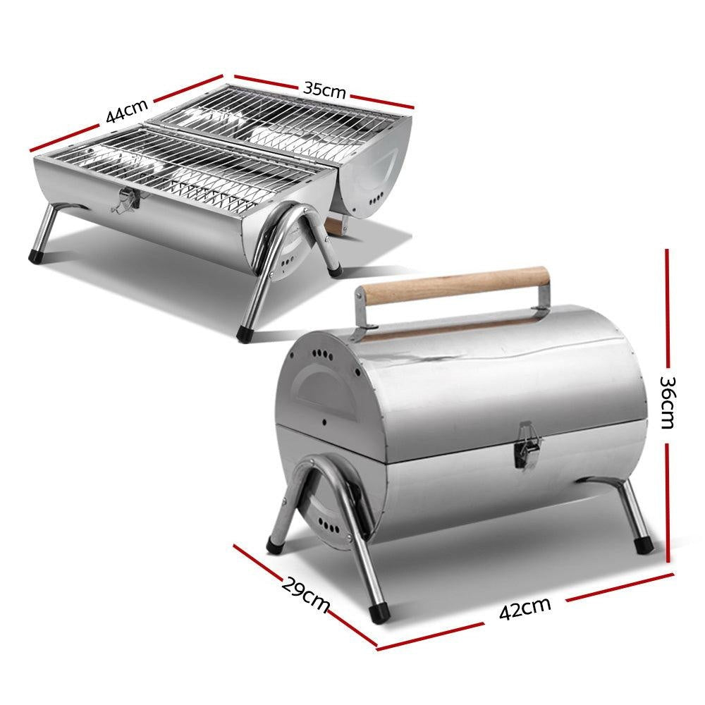 Grillz Portable BBQ Drill Outdoor Camping Charcoal Barbeque Smoker Foldable Deals499