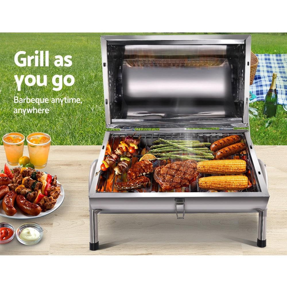 Grillz Portable BBQ Drill Outdoor Camping Charcoal Barbeque Smoker Foldable Deals499