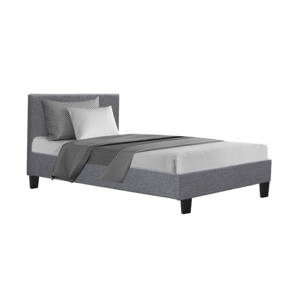 Artiss Neo Bed Frame Fabric - Grey King Single Deals499