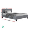 Artiss Neo Bed Frame Fabric - Grey King Single Deals499