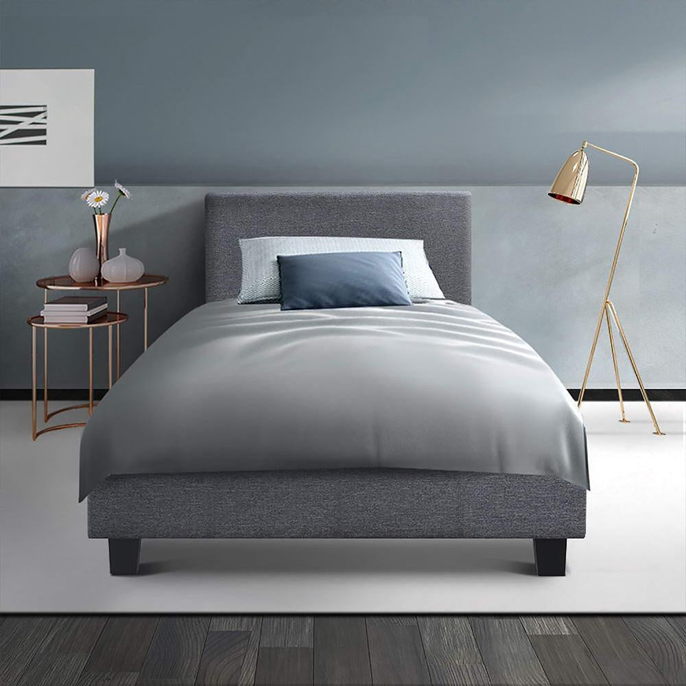 Artiss Neo Bed Frame Fabric - Grey King Single Deals499