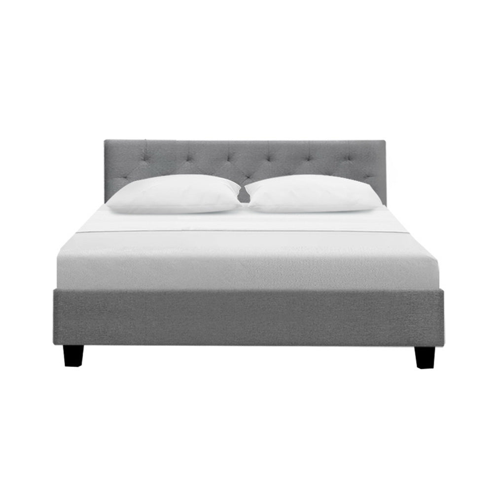Artiss Vanke Bed Frame Fabric- Grey Double Deals499
