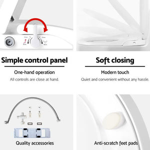 Non Electric Bidet Toilet Seat Bathroom  - White Deals499