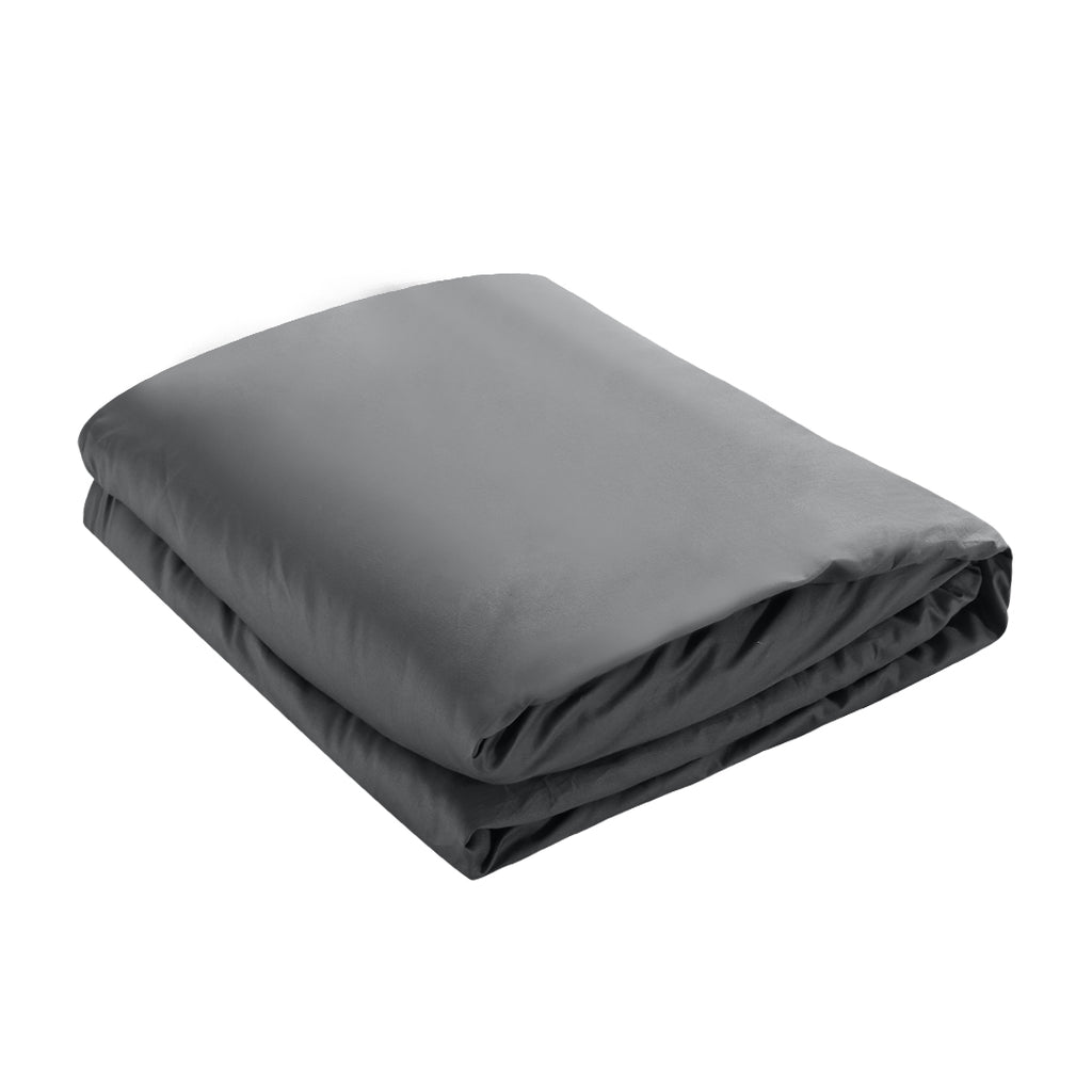 DreamZ 198x122cm Cotton Anti Anxiety Weighted Blanket Cover Protector Grey DreamZ