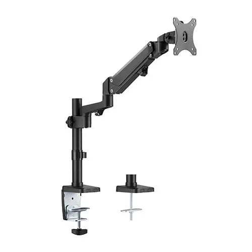 BRATECK Single Monitor Heavy-Duty Aluminum Gas Spring Monitor Arm Fit Most 17' - 35' Monitors Up to12kg per screen BRATECK