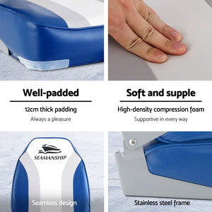 Seamanship 2X Folding Boat Seats Seat Marine Seating Set All Weather Swivels Deals499