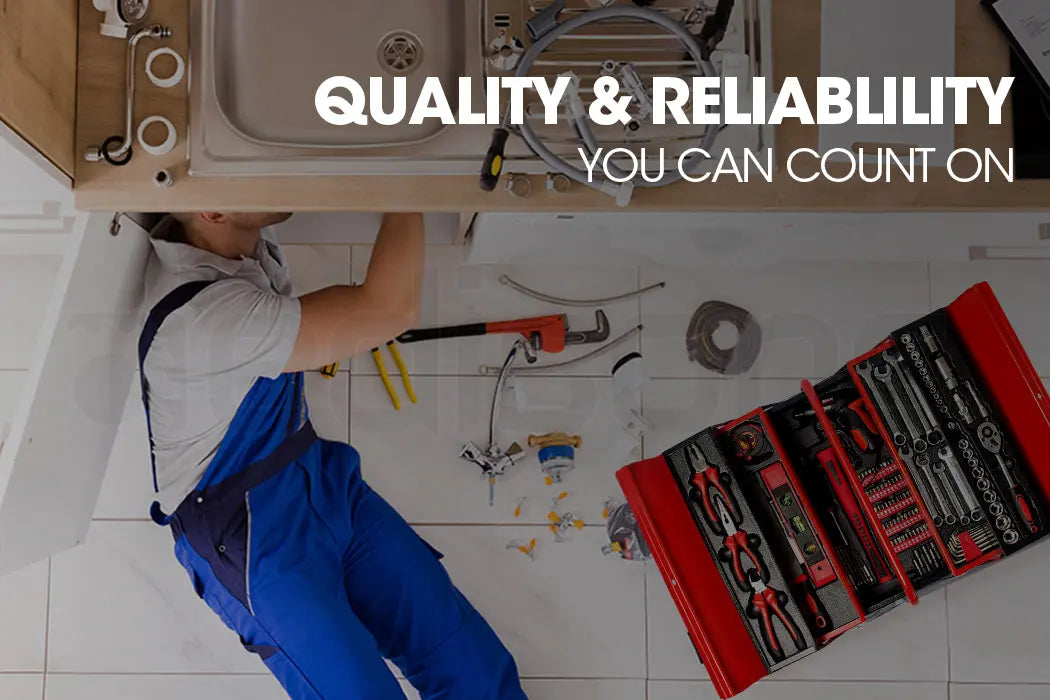 BULLET 118pc Tool Kit Box Set Metal Spanner Household Organizer Toolbox Socket Deals499