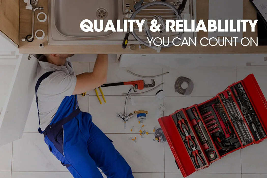 BULLET 118pc Tool Kit Box Set Metal Spanner Socket Organizer Household Toolbox Deals499