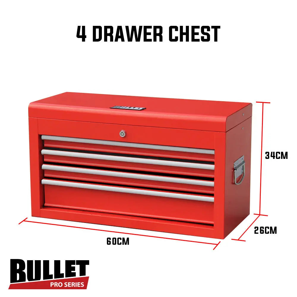 BULLET 478 Piece Tool Box Chest Kit Storage Cabinet Set Drawers With Tools RED Deals499