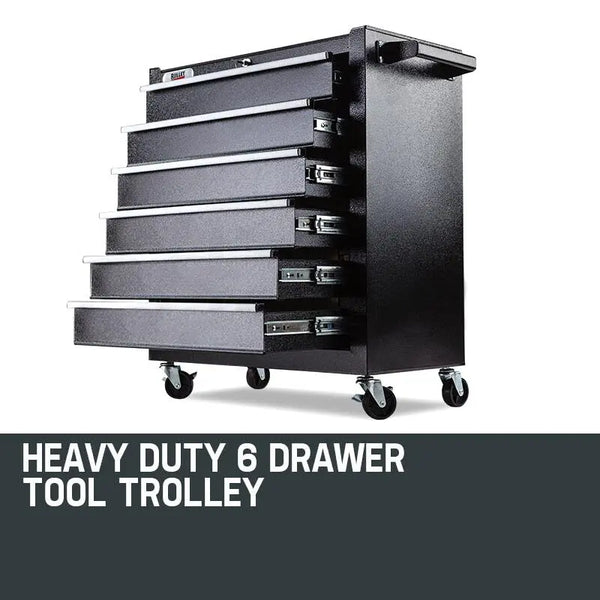 BULLET 6 Drawer Tool Box Cabinet Trolley Garage Toolbox Storage Mechanic Chest Deals499