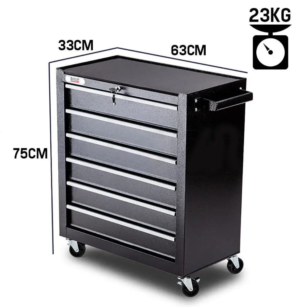 BULLET 6 Drawer Tool Box Cabinet Trolley Garage Toolbox Storage Mechanic Chest Deals499