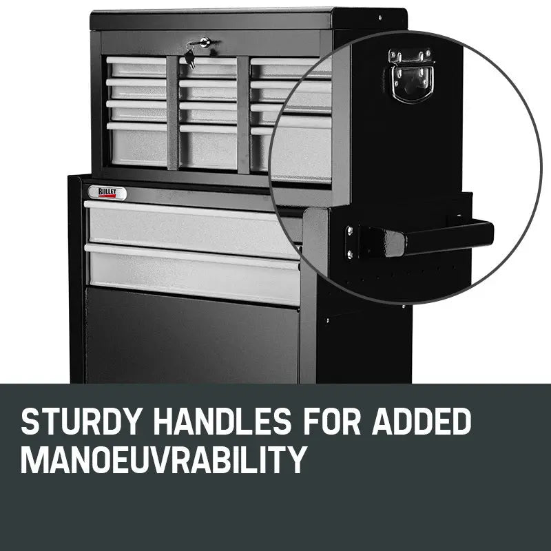 BULLET 8 Drawer Tool Box Cabinet Chest Storage Toolbox Garage Organiser Set Deals499