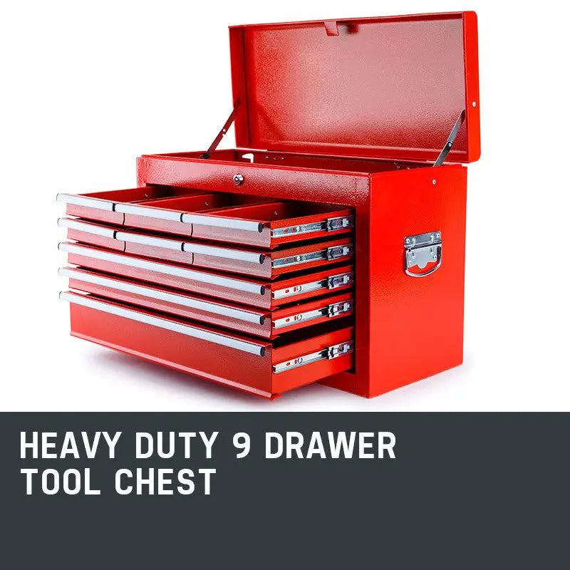 BULLET 9 Drawer Tool Box Chest Organiser Mechanic Garage Storage Toolbox Set Deals499