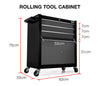 BULLET Tool Chest Cabinet Box Trolley Rolling Wheels Drawer Storage Steel Black Deals499