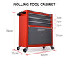 BULLET Tool Chest Cabinet Box Trolley Rolling Wheels Drawer Storage Steel Red Deals499