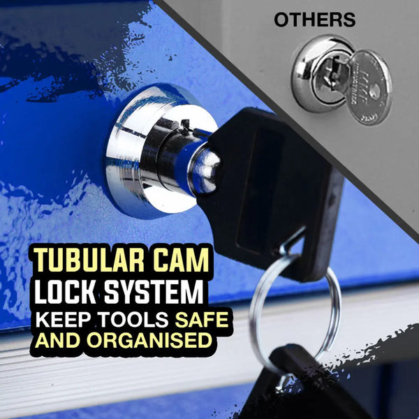 BULLET Tool Kit Chest Cabinet Box Set Storage Metal Wheels Rolling Drawers Steel Blue Deals499