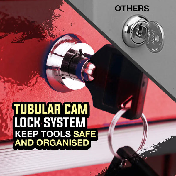 BULLET Tool Kit Chest Cabinet Box Set Storage Metal Wheels Rolling Drawers Steel Red Deals499