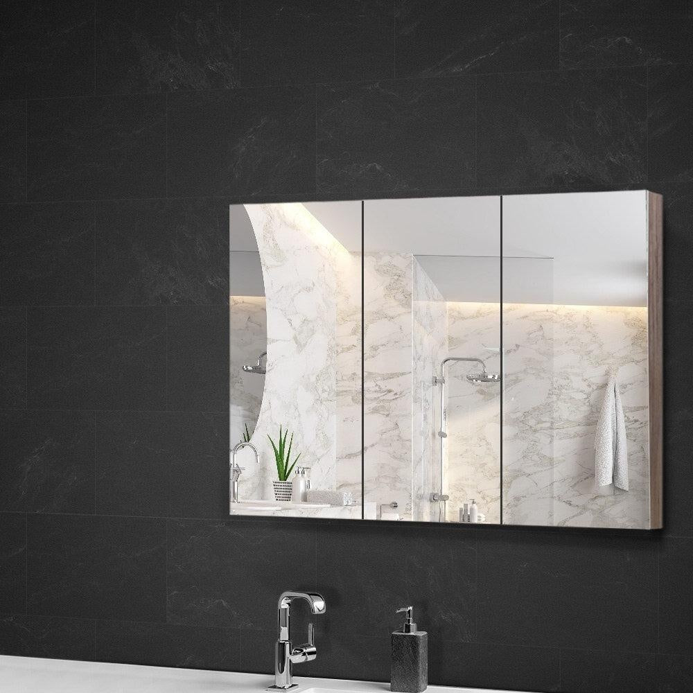 Cefito Bathroom Vanity Mirror with Storage Cabinet - Natural Deals499