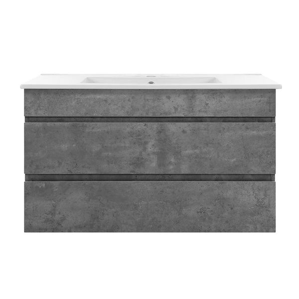 Cefito 900mm Bathroom Vanity Cabinet Basin Unit Sink Storage Wall Mounted Cement Deals499