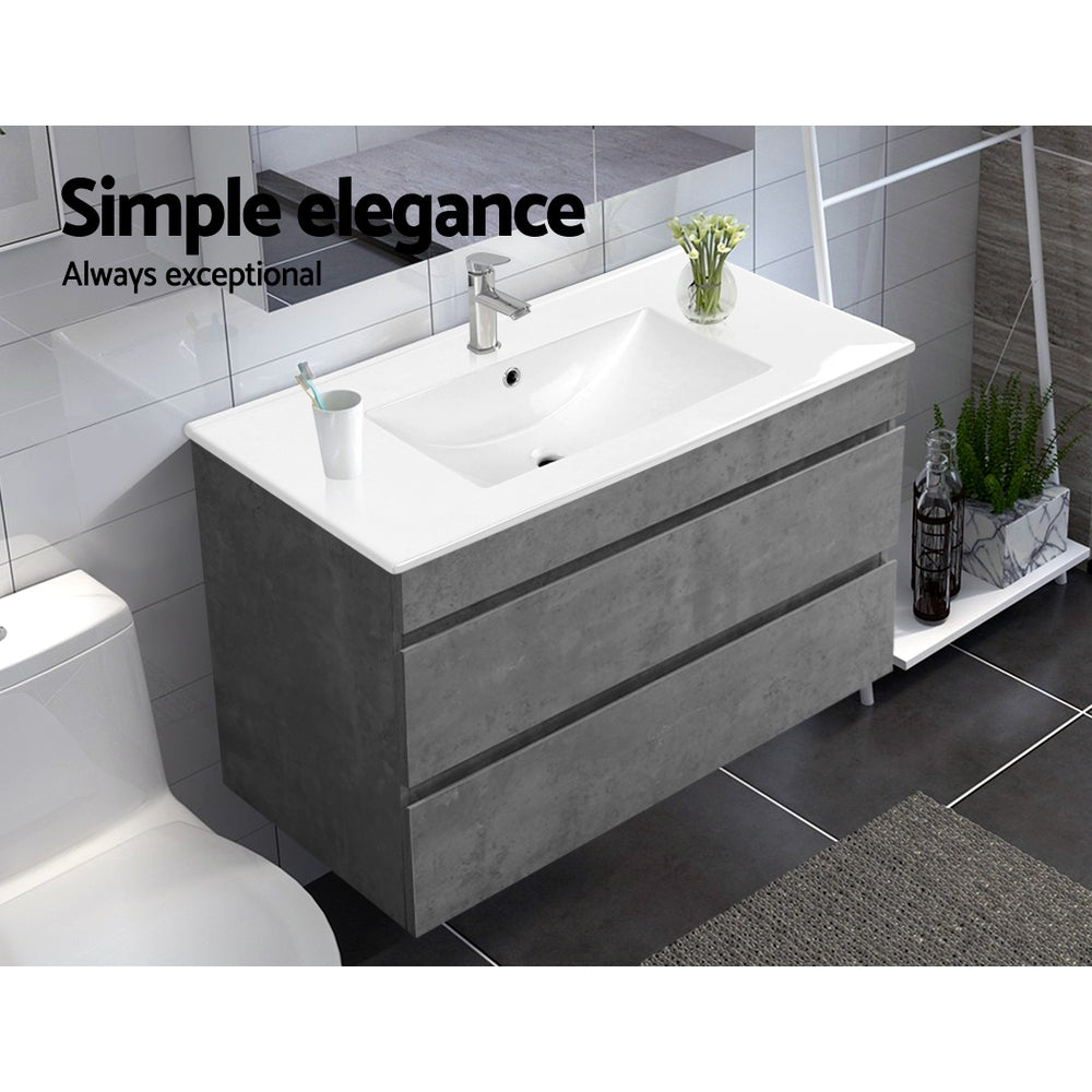 Cefito 900mm Bathroom Vanity Cabinet Basin Unit Sink Storage Wall Mounted Cement Deals499