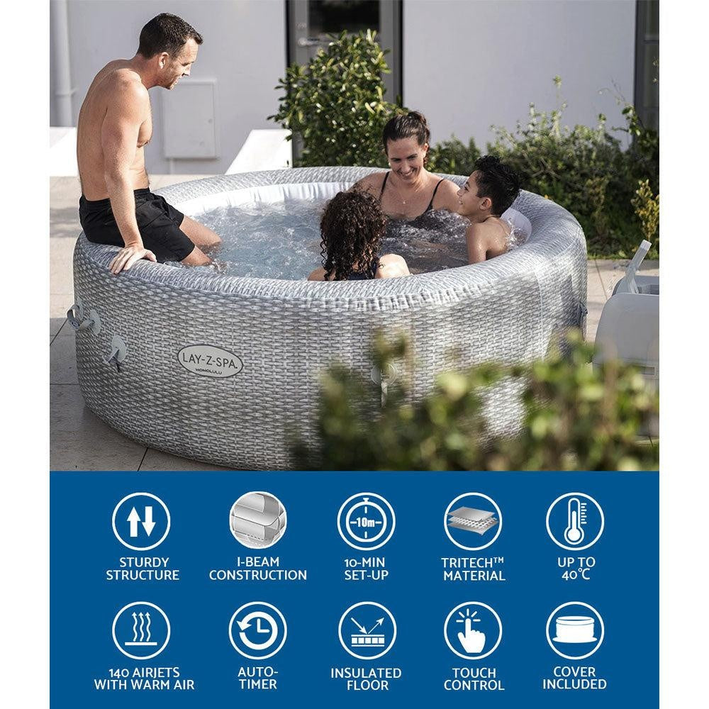 Bestway Inflatable Spa Pool Massage Hot Tub Lay-Z Outdoor Spa Bath Pools Deals499