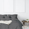 Balmain 1000 Thread Count Hotel Grade Bamboo Cotton Quilt Cover Pillowcases Set Queen Pewter Deals499