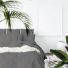 Balmain 1000 Thread Count Hotel Grade Bamboo Cotton Quilt Cover Pillowcases Set Queen Pewter Deals499