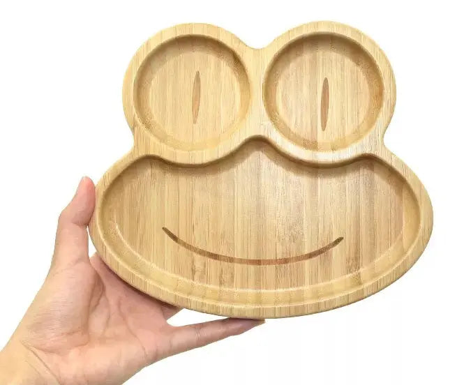 Bamboo Frog Kids Plate with Suction Cap Base & Spoon Deals499