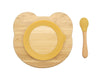 Bamboo Kids Teddy Plate with Suction Cap Base & Spoon Deals499