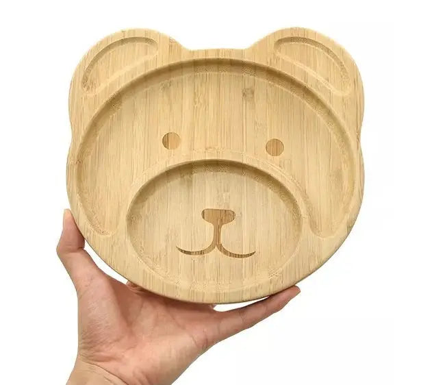 Bamboo Kids Teddy Plate with Suction Cap Base & Spoon Deals499
