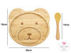Bamboo Kids Teddy Plate with Suction Cap Base & Spoon Deals499