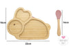Bamboo Rabbit Kids Plate with Suction Cap Base & Spoon Deals499