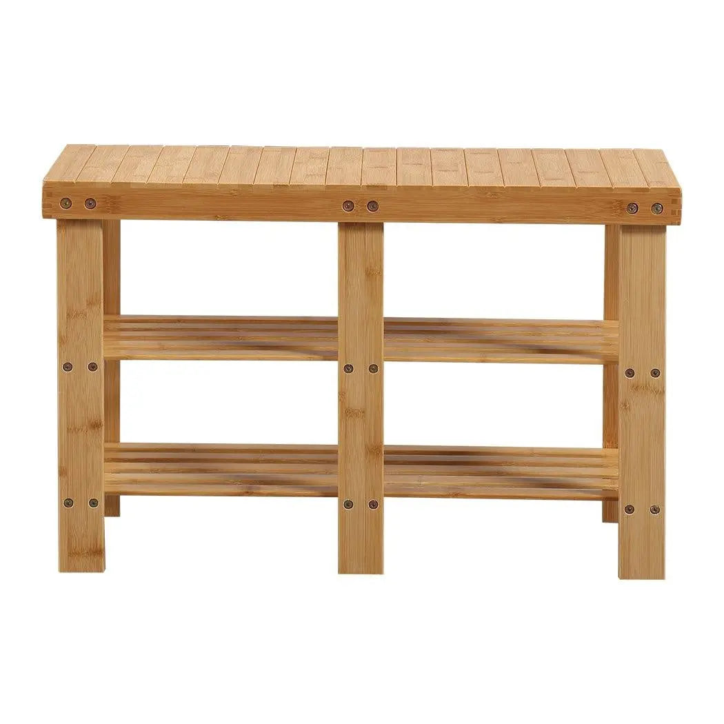 Bamboo Shoe Rack Stand Bench 3 Tier Cabinet Shoes Storage Shelf Organiser 69.5cm Deals499
