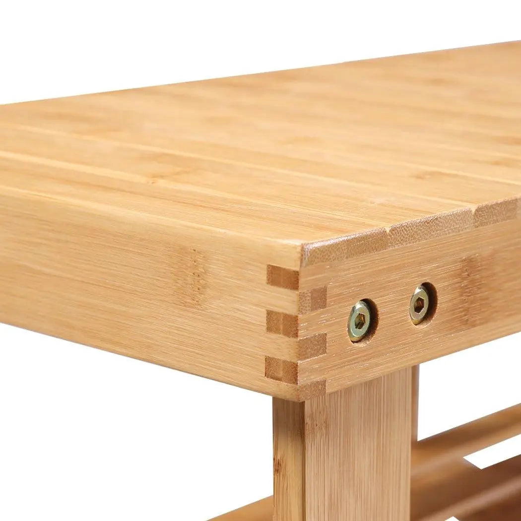 Bamboo Shoe Rack Stand Bench 3 Tier Cabinet Shoes Storage Shelf Organiser 69.5cm Deals499