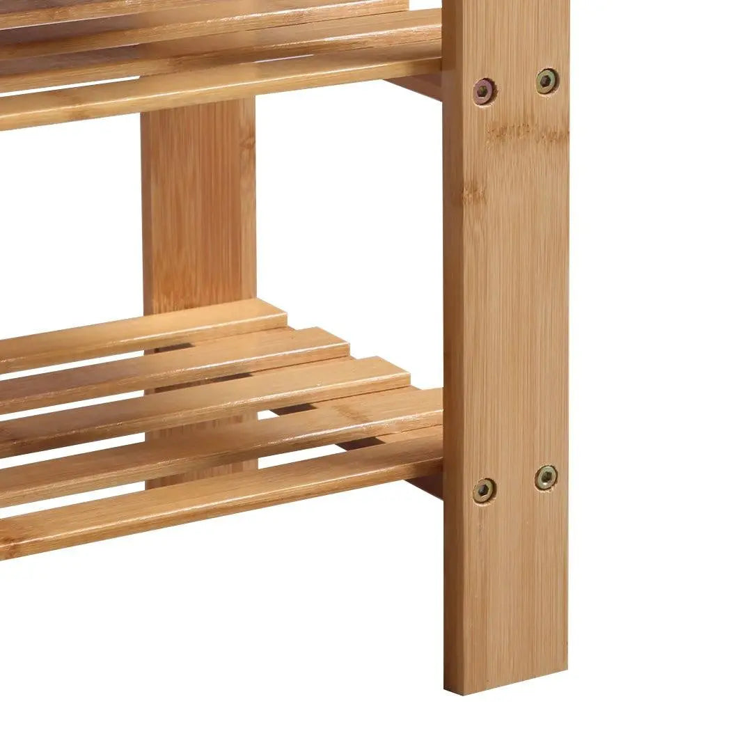 Bamboo Shoe Rack Stand Bench 3 Tier Cabinet Shoes Storage Shelf Organiser 69.5cm Deals499