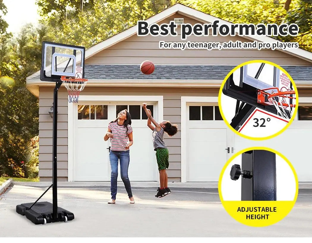 Basketball Hoop Stand Kid Rim Ring System Large Backboard Net Height Adjustable Deals499