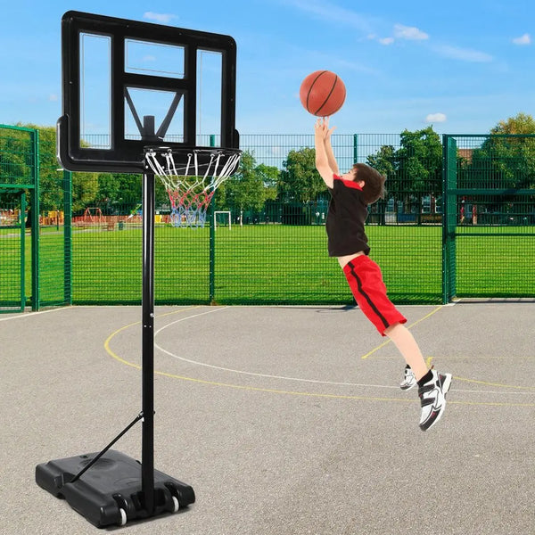 Basketball Hoop Stand System Portable 3.05M Height Adjustable Net Ring In Ground Deals499