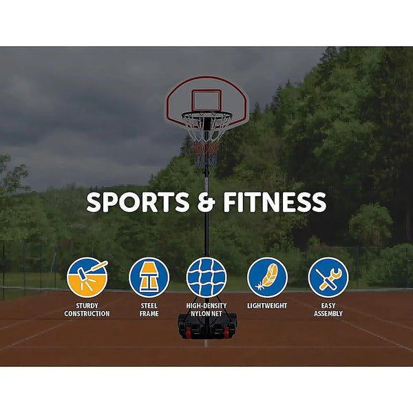 Basketball Ring Hoop Height Adjustable Portable Set Deals499