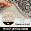 Bath Mat Rug Bathroom Extra Soft Absorbent Rugs Non Slip Quick Dry Grey Deals499