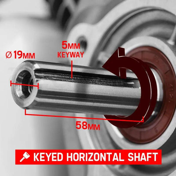 Baumr-AG 6.5HP Petrol Engine Stationary Motor OHV Horizontal Shaft Electric Start Recoil Deals499