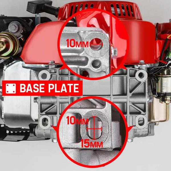 Baumr-AG 6.5HP Petrol Engine Stationary Motor OHV Horizontal Shaft Electric Start Recoil Deals499