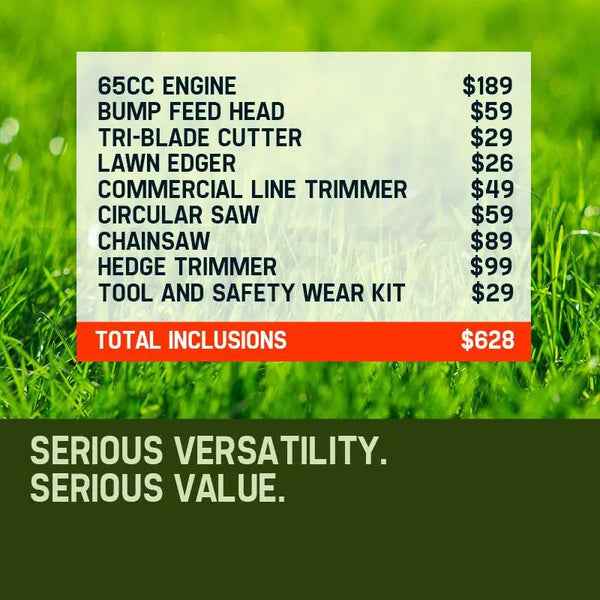 Baumr-AG Pole Chainsaw Brush Cutter Whipper Snipper Hedge Trimmer Saw Multi Tool Deals499