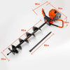 Baumr-AG Post Hole Digger 62CC Posthole Earth Auger Fence Borer Petrol Drill Bit Deals499