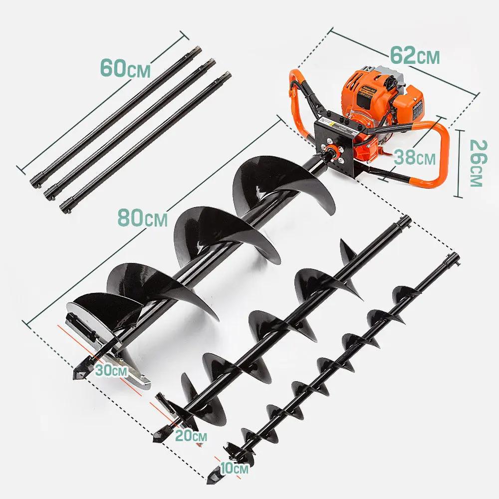 Baumr-AG Post Hole Digger 75CC Posthole Earth Auger Fence Borer Petrol Drill Bit Deals499