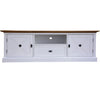 Beechworth ETU Entertainment TV Unit 180cm Solid Pine Wood Hampton Style - Grey Deals499