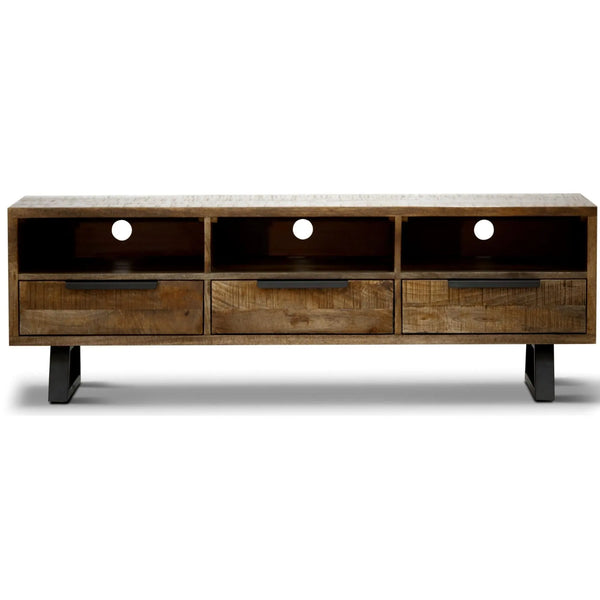 Begonia ETU Entertainment TV Unit 150cm 3 Drawer Mango Wood Unique Furniture Deals499