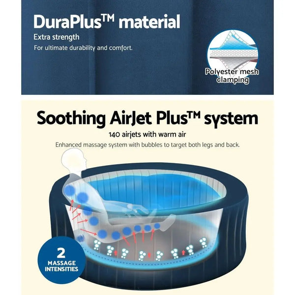 Bestway Inflatable Spa Pool Massage Hot Tub Lay-Z Bath Pools Smart App Control Deals499