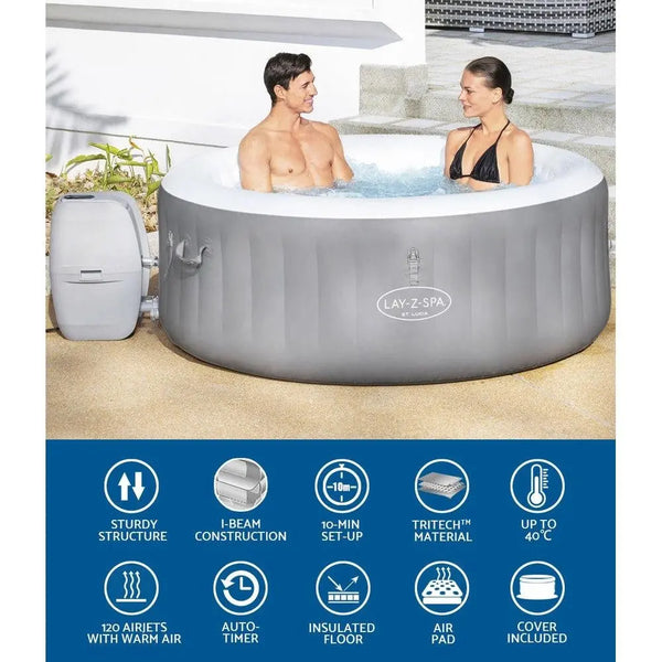 Bestway Inflatable Spa Pool Massage Portable Hot Tub Lay-Z Spa Mini Bath Pools Deals499